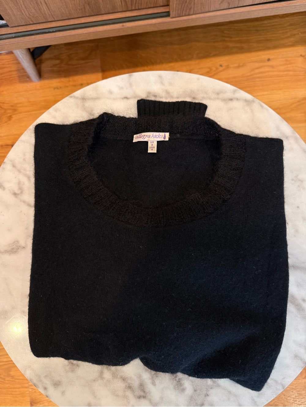 Women's Black Crew Neck Sweater